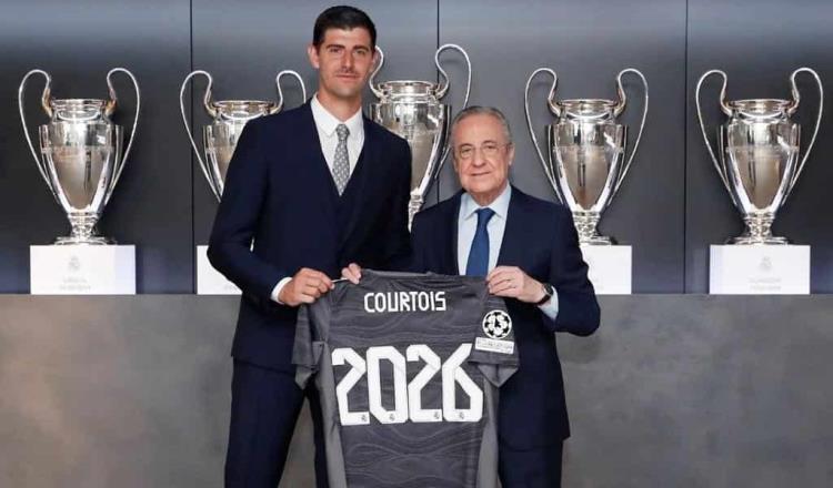 Courtois será portero del Real Madrid hasta 2026