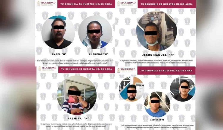 Detienen a siete sujetos en Villahermosa por diversos delitos