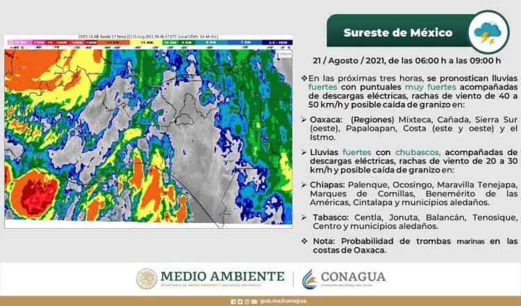 Se degrada Grace a huracán categoría 2 y se localiza a 75 km al suroeste de Tulancingo, en Hidalgo