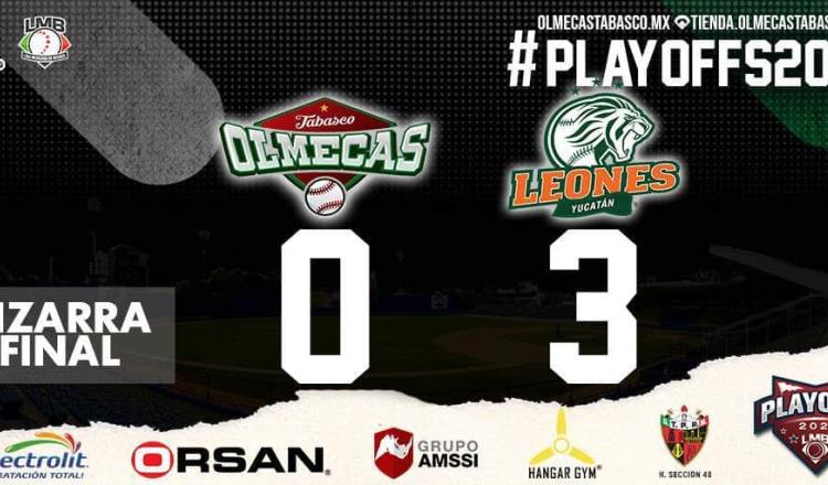 Pierden Olmecas 3-0 ante Leones y dicen adiós a la Serie de Campeonato