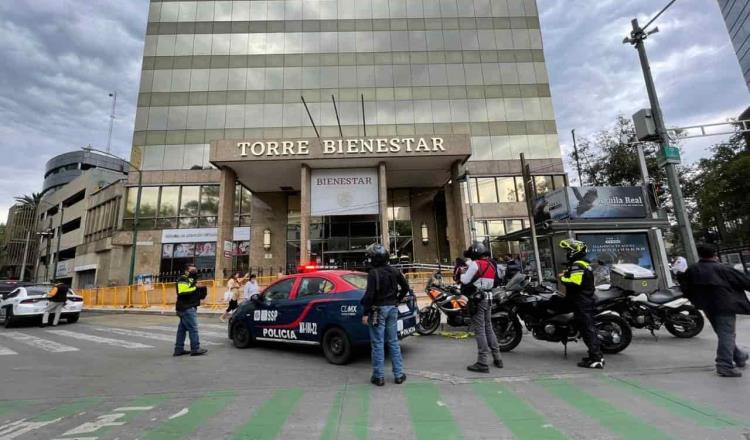 Amenaza de bomba obliga a desalojar Torre del Bienestar en la CDMX