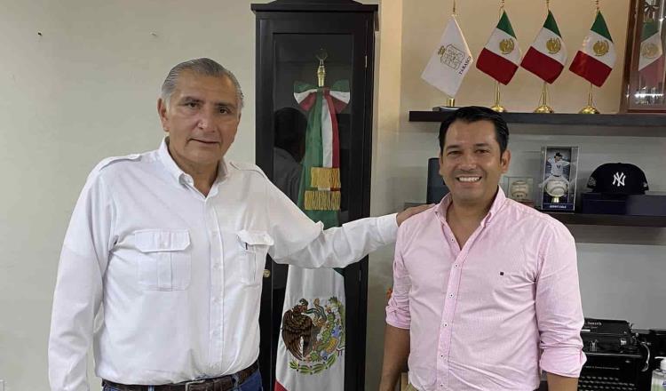 Se reúne Adán Augusto López con dirigente del PVEM en Tabasco