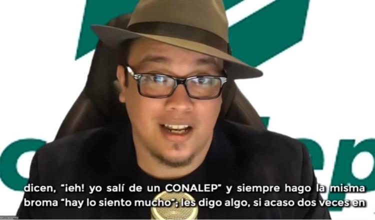 Franco Escamilla graba video para alumnos del CONALEP, “su director me jura que ustedes me quieren”