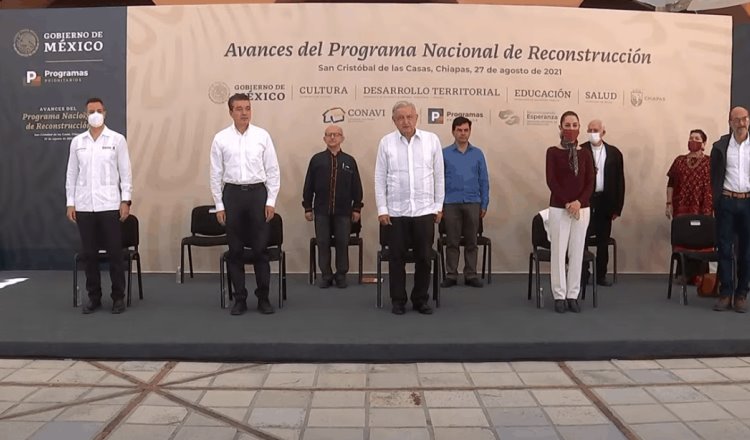 Presentan avances del “Programa de Reconstrucción”, en gira del presidente en Chiapas 