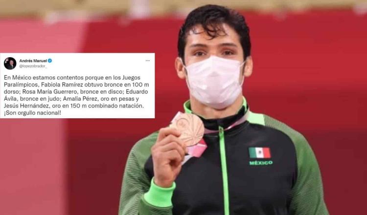 Felicita AMLO a atletas paralímpicos que ganaron medallas para México en Tokio 2020; “¡Son orgullo nacional!”, expresa 