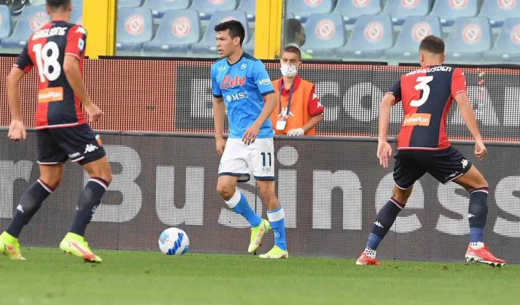 Vence el Napoli al Genoa, con ‘Chucky’ Lozano como titular