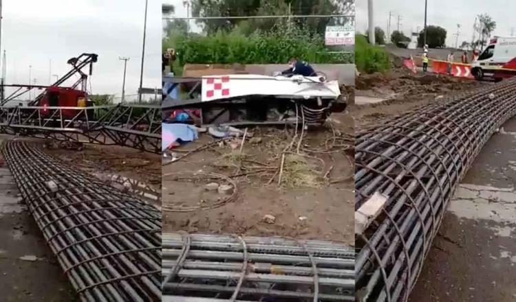 5 muertos y 2 lesionados deja desplome de grúa en el EdoMex