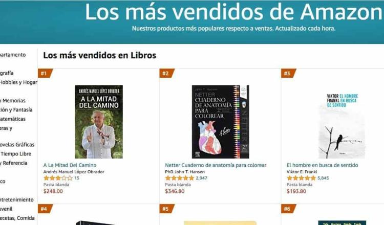 “A mitad del camino” de AMLO, el libro más vendido en Amazon