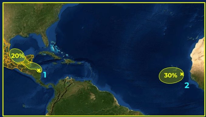 Zona de baja presión podría convertirse en ciclón tropical y desplazarse hacia el sureste de México