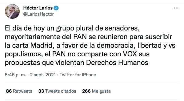 Reprochan panistas acercamiento de senadores del partido con VOX