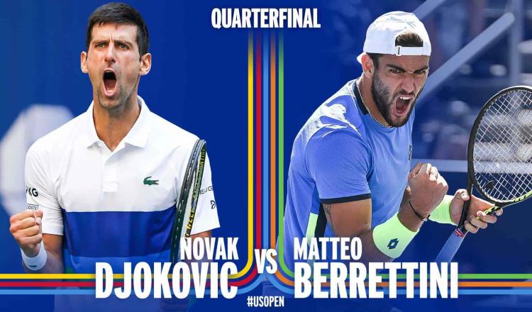 Novak Djokovic pasa a Cuartos de Final; enfrentará a Berrettini en el US Open