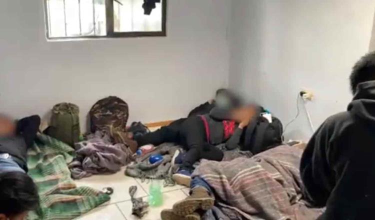 Ministeriales y policías estatales de Aguascalientes rescatan a casi 300 indocumentados que se encontraban hacinados en una casa 