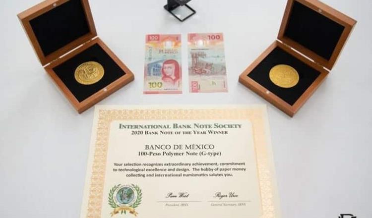Banxico recibe premio por billete de 100 pesos, fue ‘el mejor del 2020’  