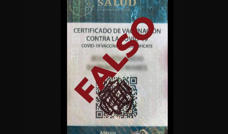 Alertan de información falsa sobre tarjeta certificado de vacunación anticovid