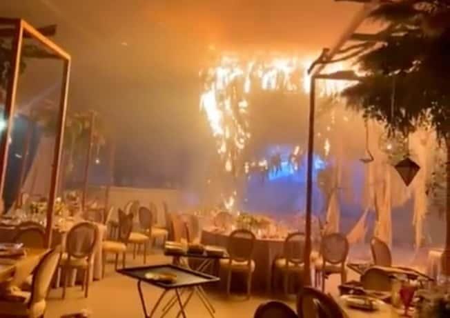 Pirotecnia causa incendio en salón y arruina boda en Torreón, Coahuila