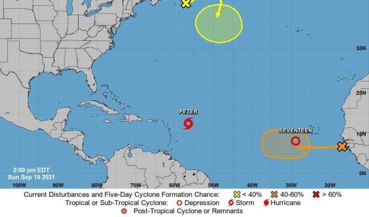Se forma tormenta tropical “Peter” en el Atlántico