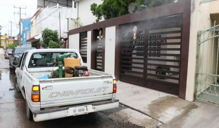 Continúa nebulización terrestre contra el mosquito del dengue en Jalpa, Nacajuca y Centro