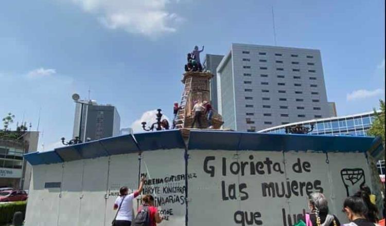 Analizará Gobierno de CDMX permanencia de ‘antimonumento’ feminista en exglorieta de Colón