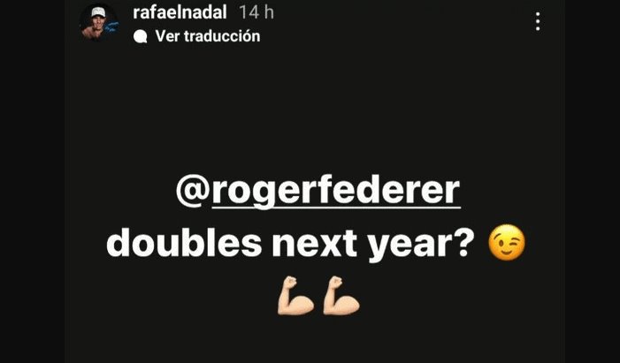 Federer y Nadal buscarán hacer pareja de dobles en 2022