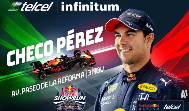 “Checo” Pérez correrá su Red Bull en Paseo de la Reforma