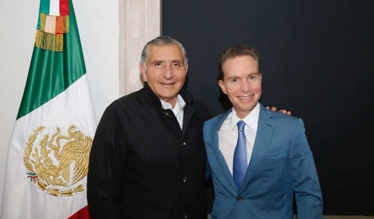 Se reúne Manuel Velasco con Adán Augusto López en la Segob; también recibió a Tey Mollinedo