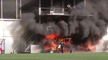 Se incendia parte del Estadio Nacional de Andorra previo a duelo contra Inglaterra