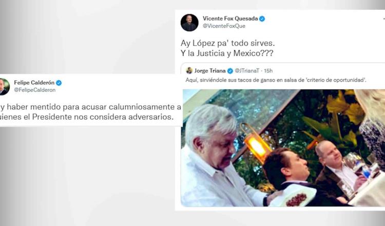 Fox y Calderón critican a AMLO por foto de Lozoya en restaurante de la CDMX 