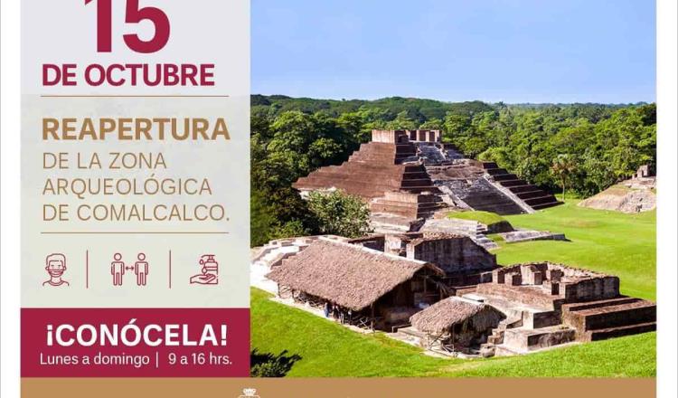 Anuncian reapertura de la zona arqueológica de Comalcalco este viernes
