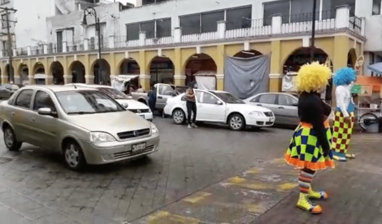 Inicia PEC campaña de concienciación vial para automovilistas y transeúntes en Centro de Villahermosa