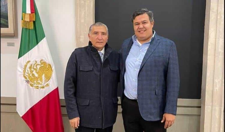 Recibe secretario de Gobernación, Adán Augusto López a titular de Conapesca y al diputado tabasqueño Luis Salinas