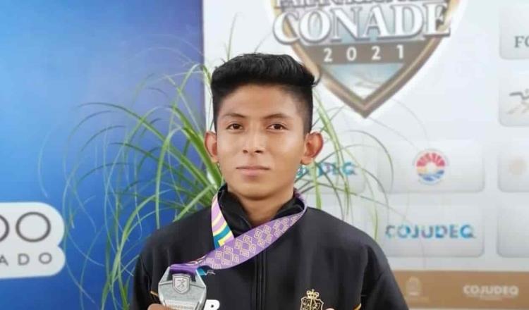 Tabasqueño gana plata en lanzamiento de jabalina en Juegos Paranacionales de Conade 2021