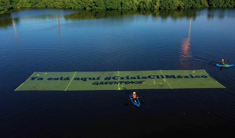 Exige Greenpeace en Paraíso al gobierno de AMLO, combatir la crisis climática