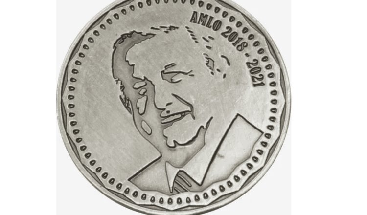 Monedas con el rostro de AMLO se venden en 150 pesos en internet
