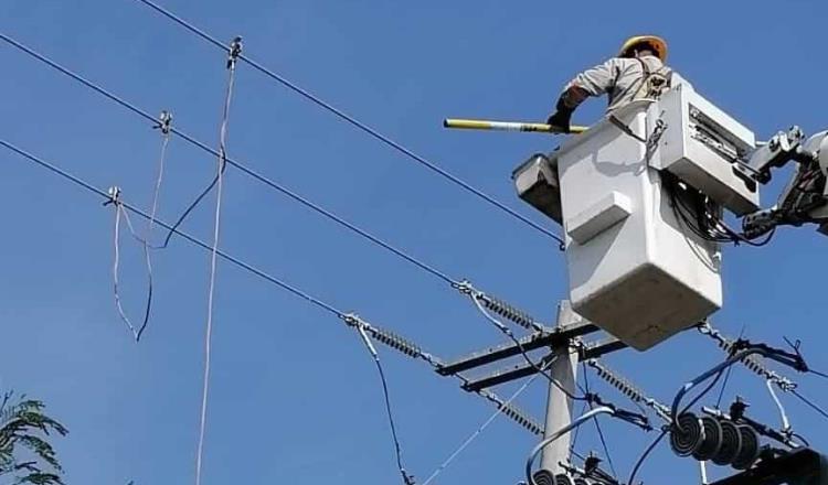 Suspenderá CFE suministro de energía eléctrica mañana domingo en comunidades de Teapa, Tacotalpa y Chiapas