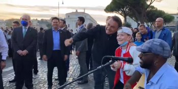 Da paseo Jair Bolsonaro por Roma en el marco de la reunión del G20