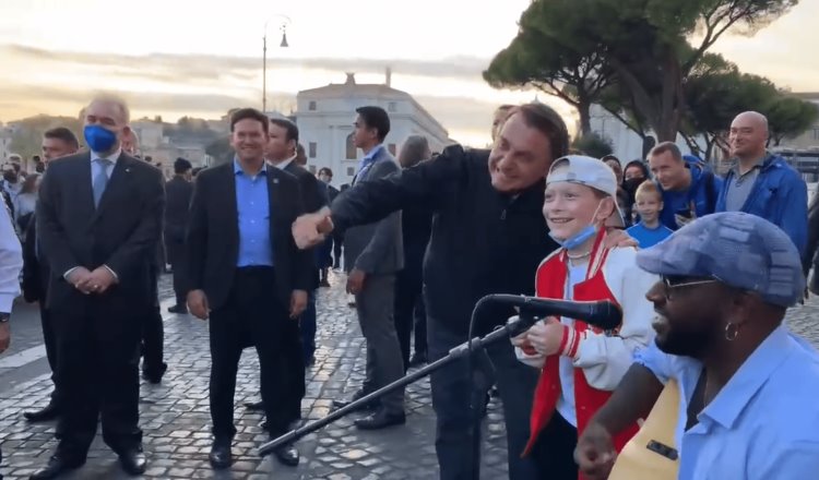 Da paseo Jair Bolsonaro por Roma en el marco de la reunión del G20