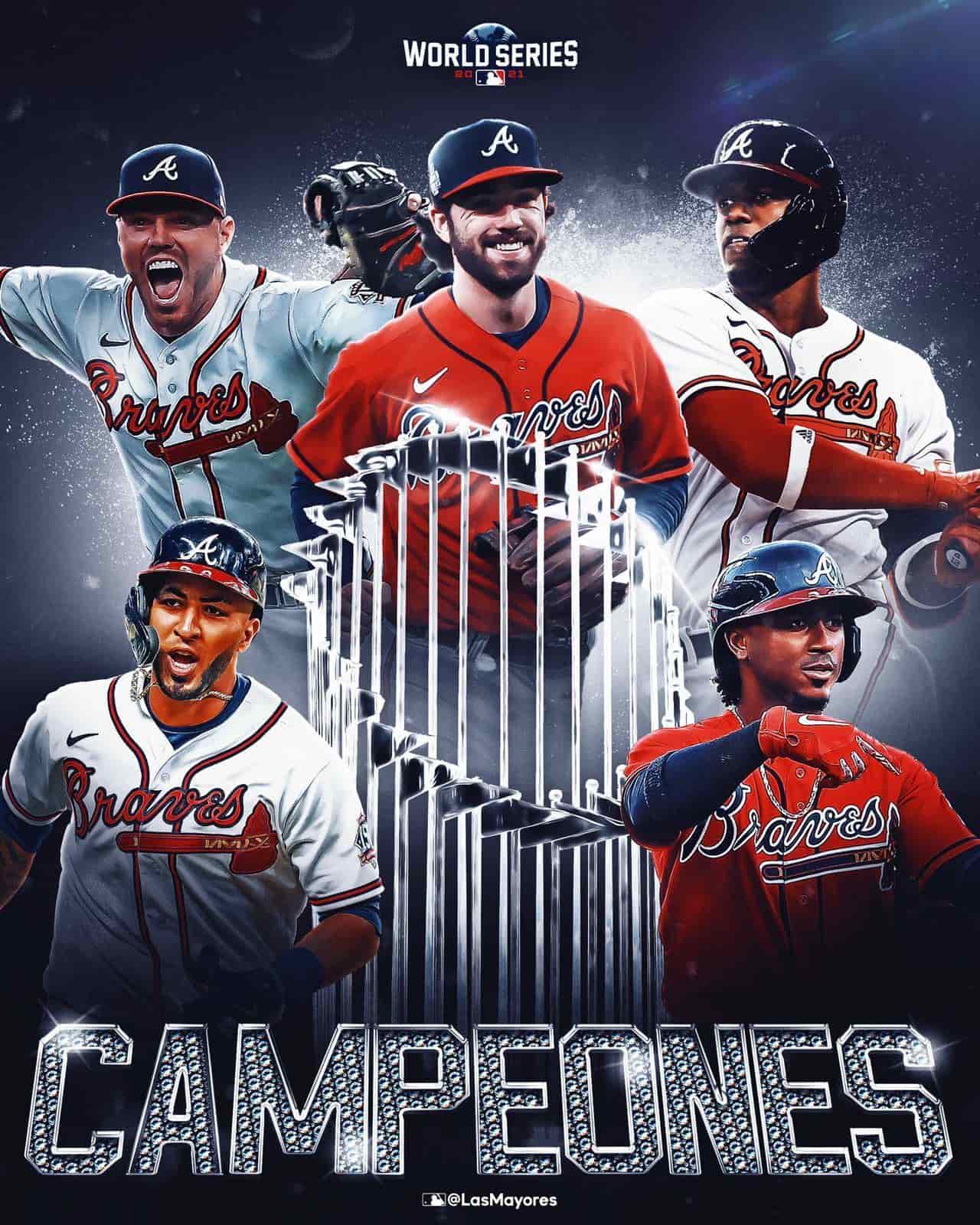 Bravos de Atlanta se coronan campeones de la Serie Mundial tras 26 años