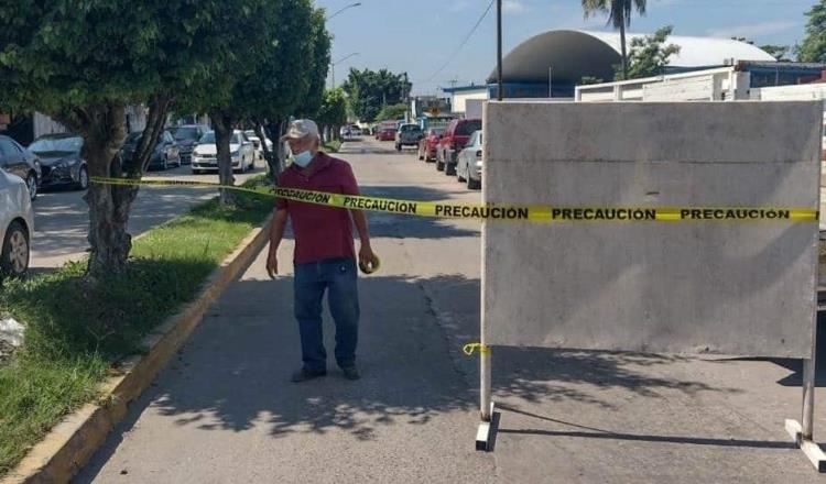 Cierran avenida en Cunduacán por hundimiento; costaría 50 mil pesos repararlo