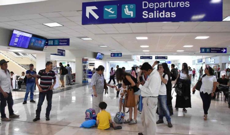 Tráfico de pasajeros en Aeropuerto de Villahermosa aumenta 21.6% durante agosto