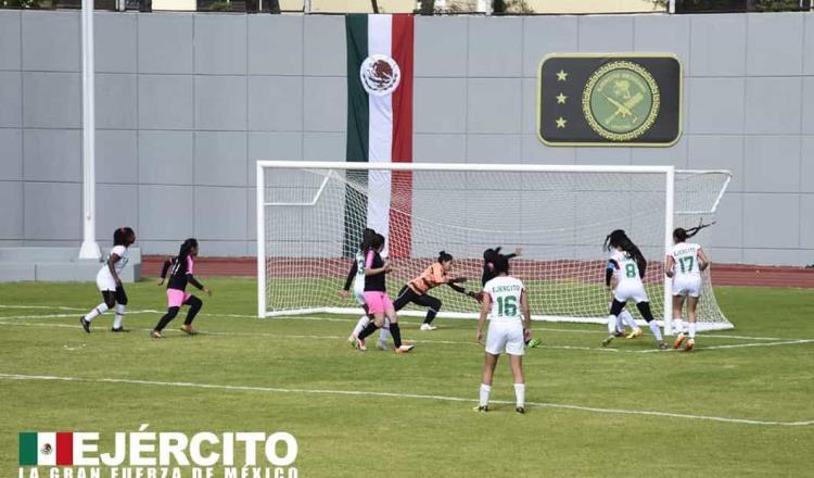 Se enfrentan Guardia Nacional y Sedena… en fútbol femenil