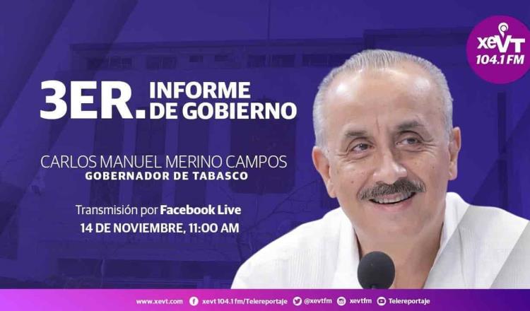 EN VIVO: Tercer Informe de Gobierno de Carlos Manuel Merino Campos
