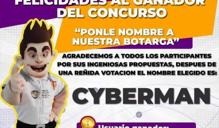 “Cyberman”... es el nombre ganador para la botarga de la Policía Cibernética convocado por la FGE