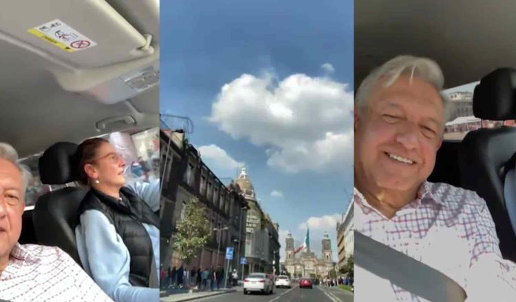 Comparte AMLO video del regreso de su casa en Tlalpan a Palacio Nacional