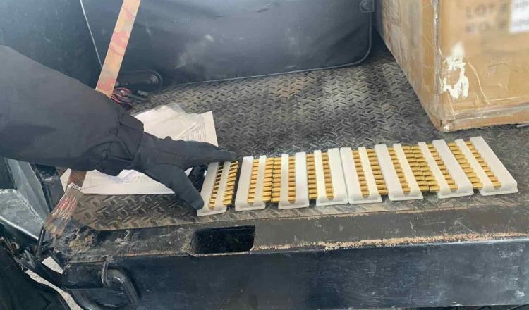 Aseguran en aduana de Sonora alrededor de cien cartuchos útiles para fusil de asalto