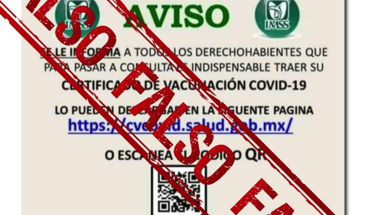 Desmiente IMSS que certificado COVID sea obligatorio para acceder a citas médicas