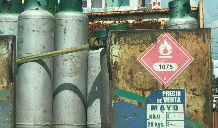 Se estabiliza precio máximo del gas LP en Tabasco, tras haberse disparado la semana pasada 