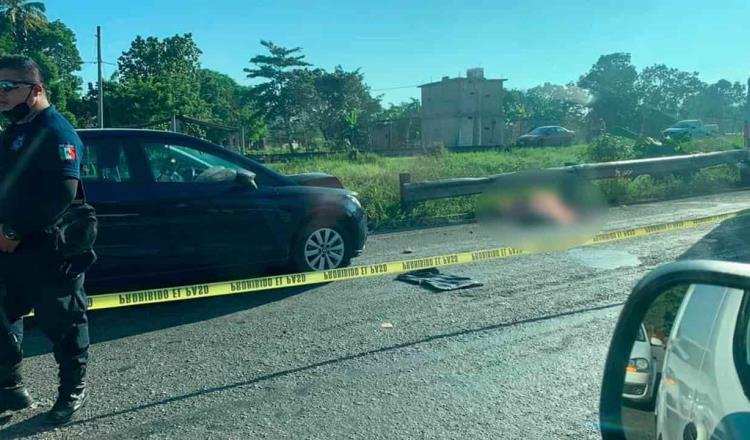 Hombre muere atropellado… en la vía corta a Cunduacán