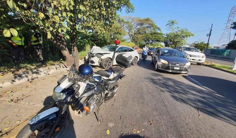 Choca auto contra árbol en Periférico