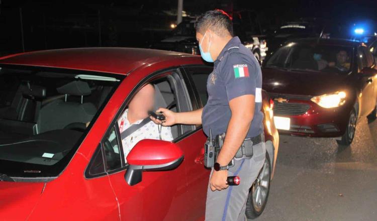 Contabilizan casi 900 conductores multados por conducir ebrios en Tabasco