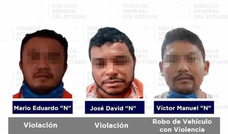 Detienen a presuntos violadores en Paraíso, Centla y Huimanguillo